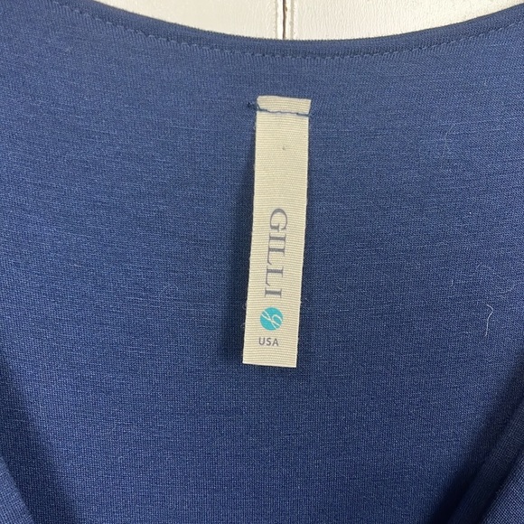 Gilli Womens Maxi Tank Dress XL Navy Bodice Turquoise Pink Skirt Abstract Print - Picture 2 of 12